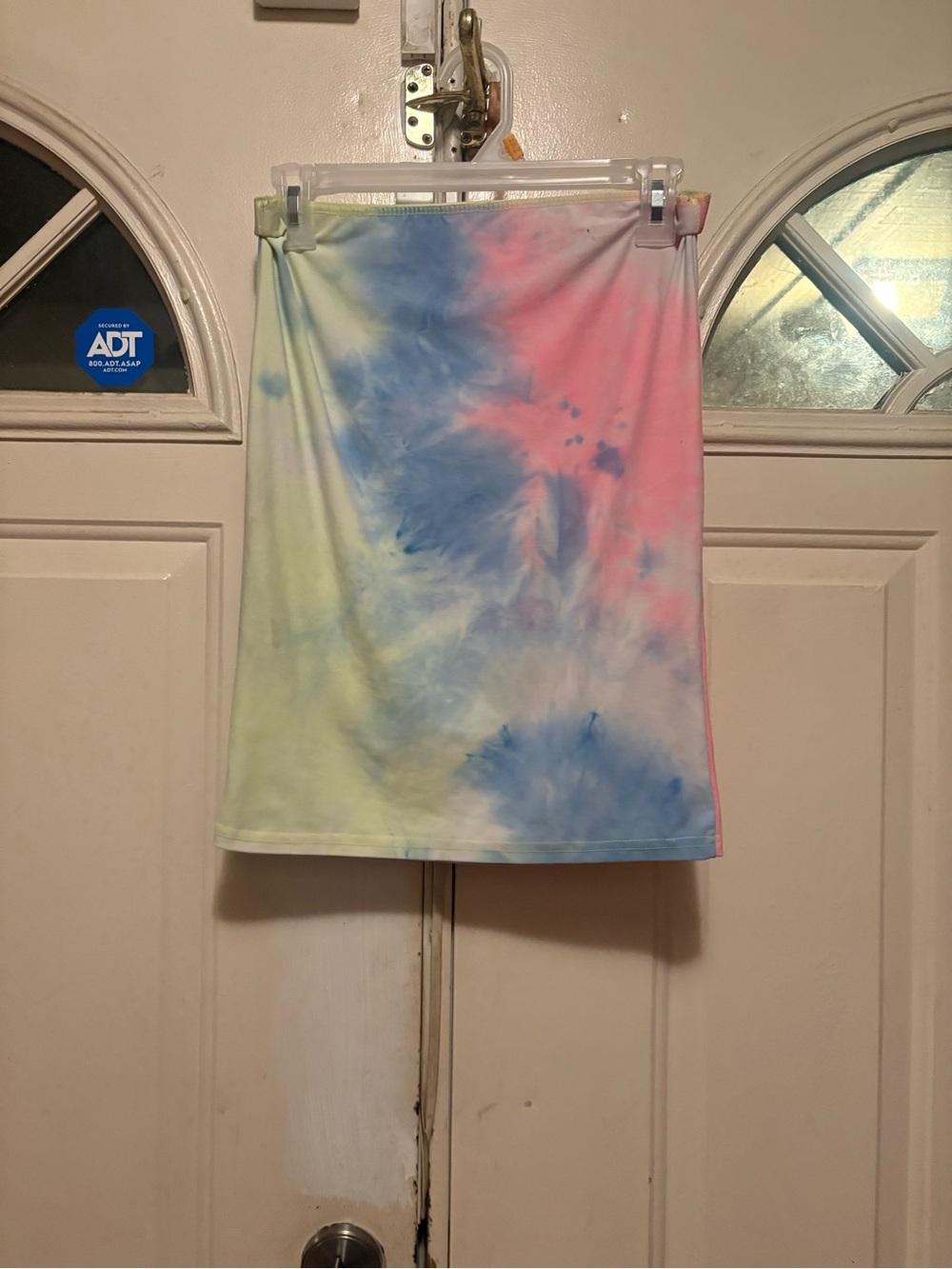 Tie-Dye Pastel Mini Skirt - Blue Pink Yellow